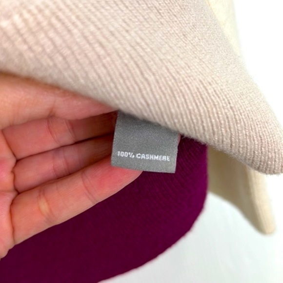 Neiman Marcus - 100% Cashmere Color Blocked Zipper Back Crewneck Sweater XS - Picture 9 of 10